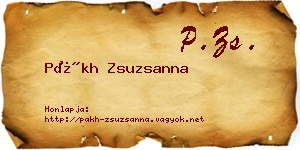 Pákh Zsuzsanna névjegykártya