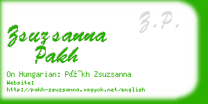 zsuzsanna pakh business card